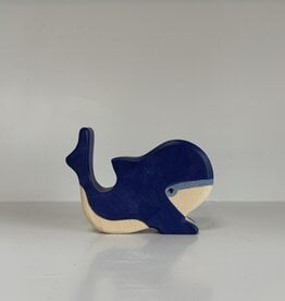 Holztiger Bright Blue Wooden Whale