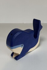 Holztiger Bright Blue Wooden Whale