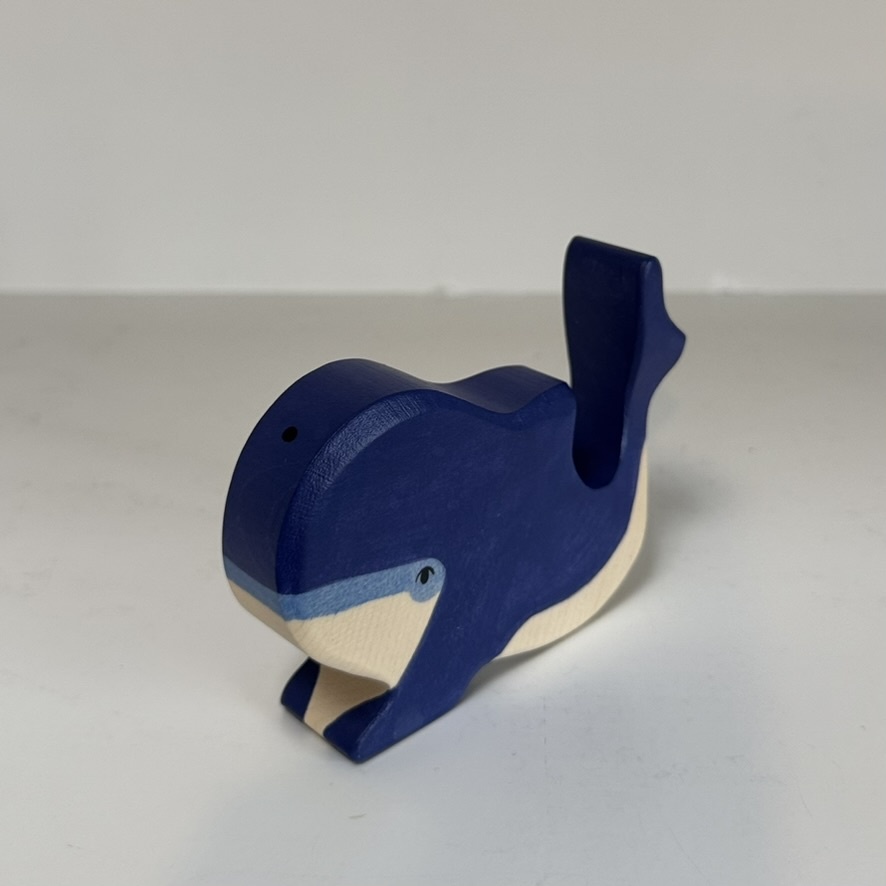 Holztiger Bright Blue Wooden Whale