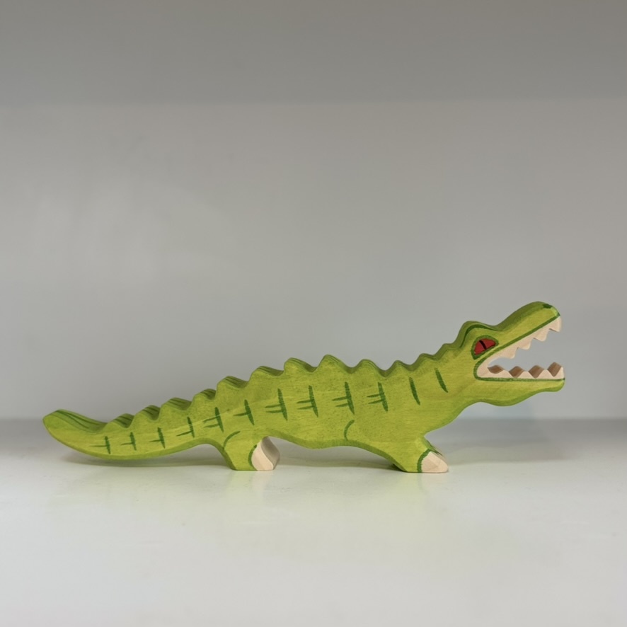 Holztiger Hungry Hungry Lime Green Crocodile