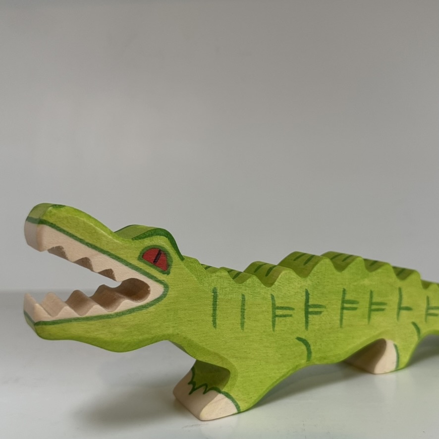 Holztiger Hungry Hungry Lime Green Crocodile