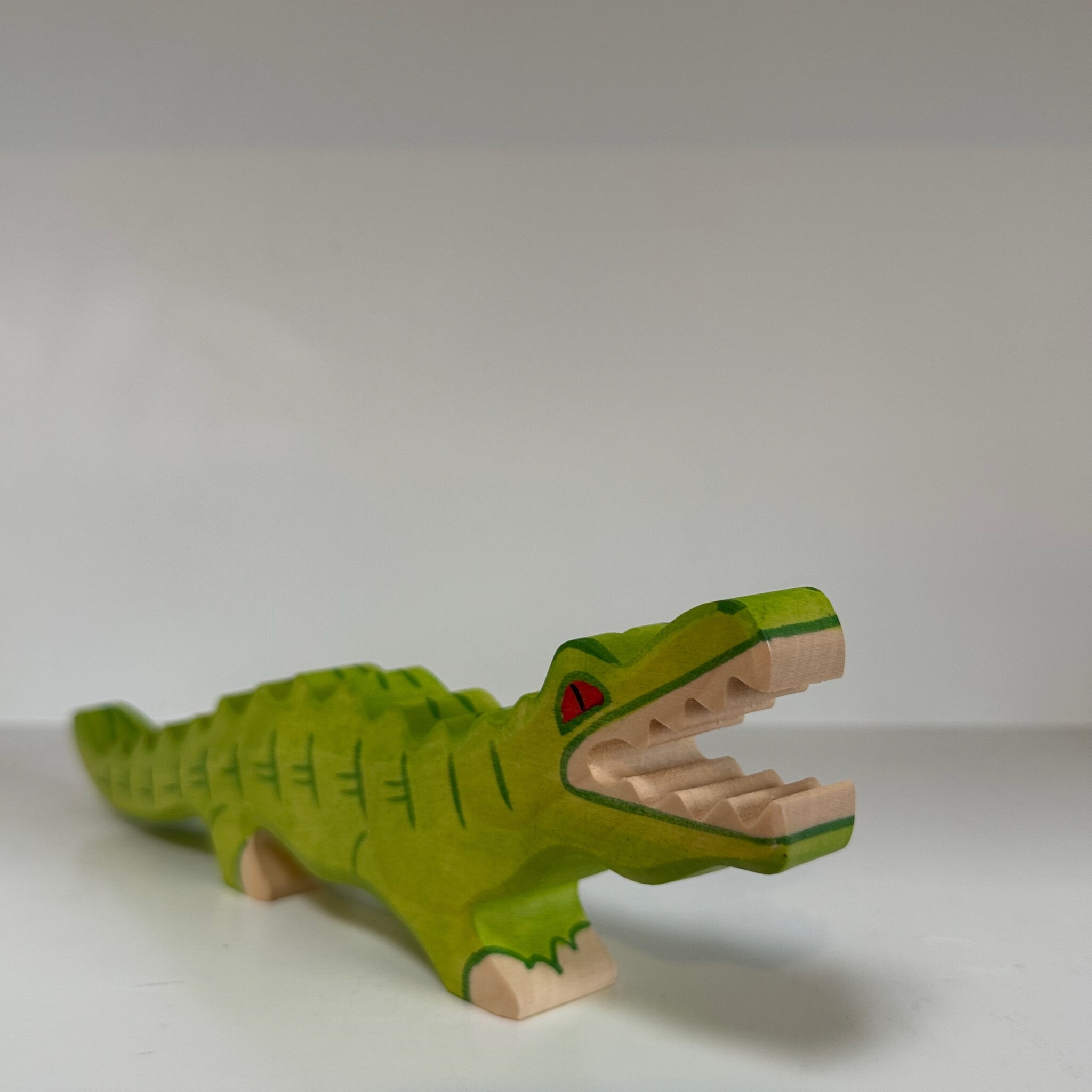 Holztiger Hungry Hungry Lime Green Crocodile