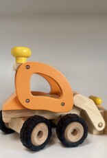 Yellow Wooden Wheel Loader Truck