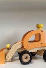 Yellow Wooden Wheel Loader Truck