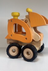 Yellow Wooden Wheel Loader Truck