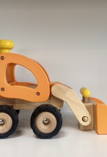 Yellow Wooden Wheel Loader Truck
