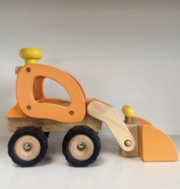 Yellow Wooden Wheel Loader Truck