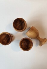 Handmade Egg Cup Natural Oiled Olivewood