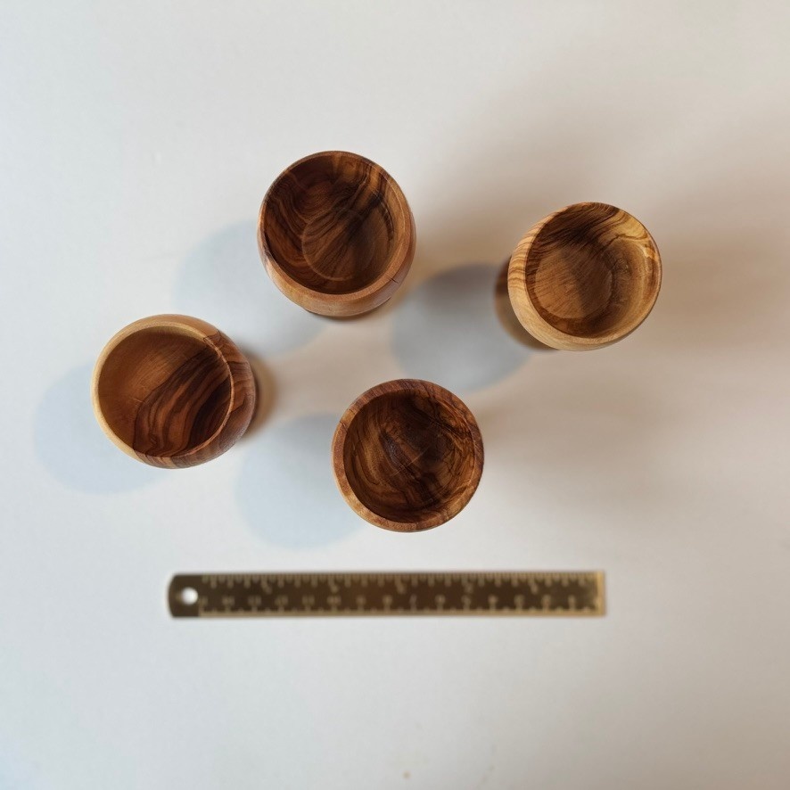 Handmade Egg Cup Natural Oiled Olivewood