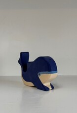 Holztiger Bright Blue Wooden Whale