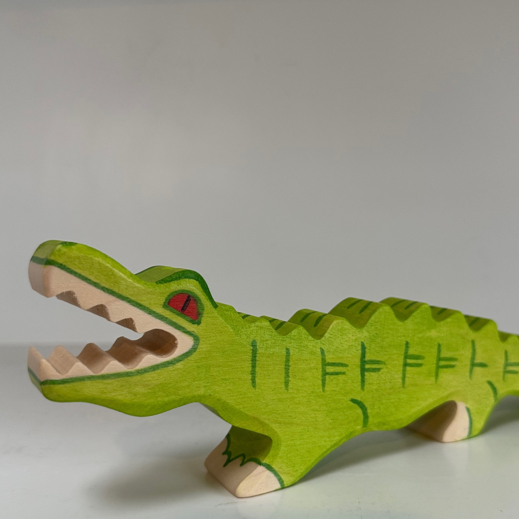 Holztiger Hungry Hungry Lime Green Crocodile