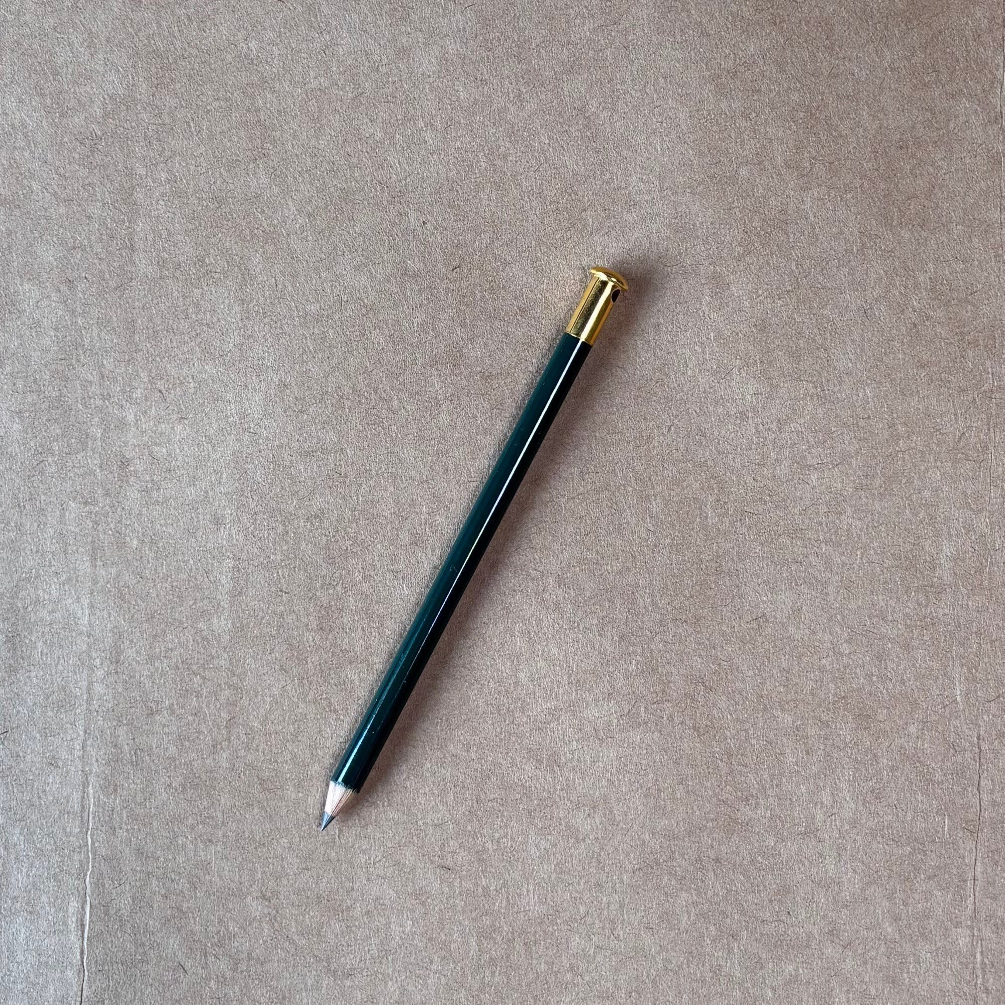 BEGOODY Slim Little Green Pencil w/ Tie Down Brass Top