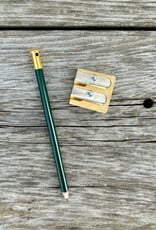 BEGOODY Slim Little Green Pencil w/ Tie Down Brass Top