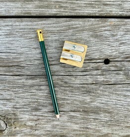 BEGOODY Slim Little Green Pencil w/ Tie Down Brass Top