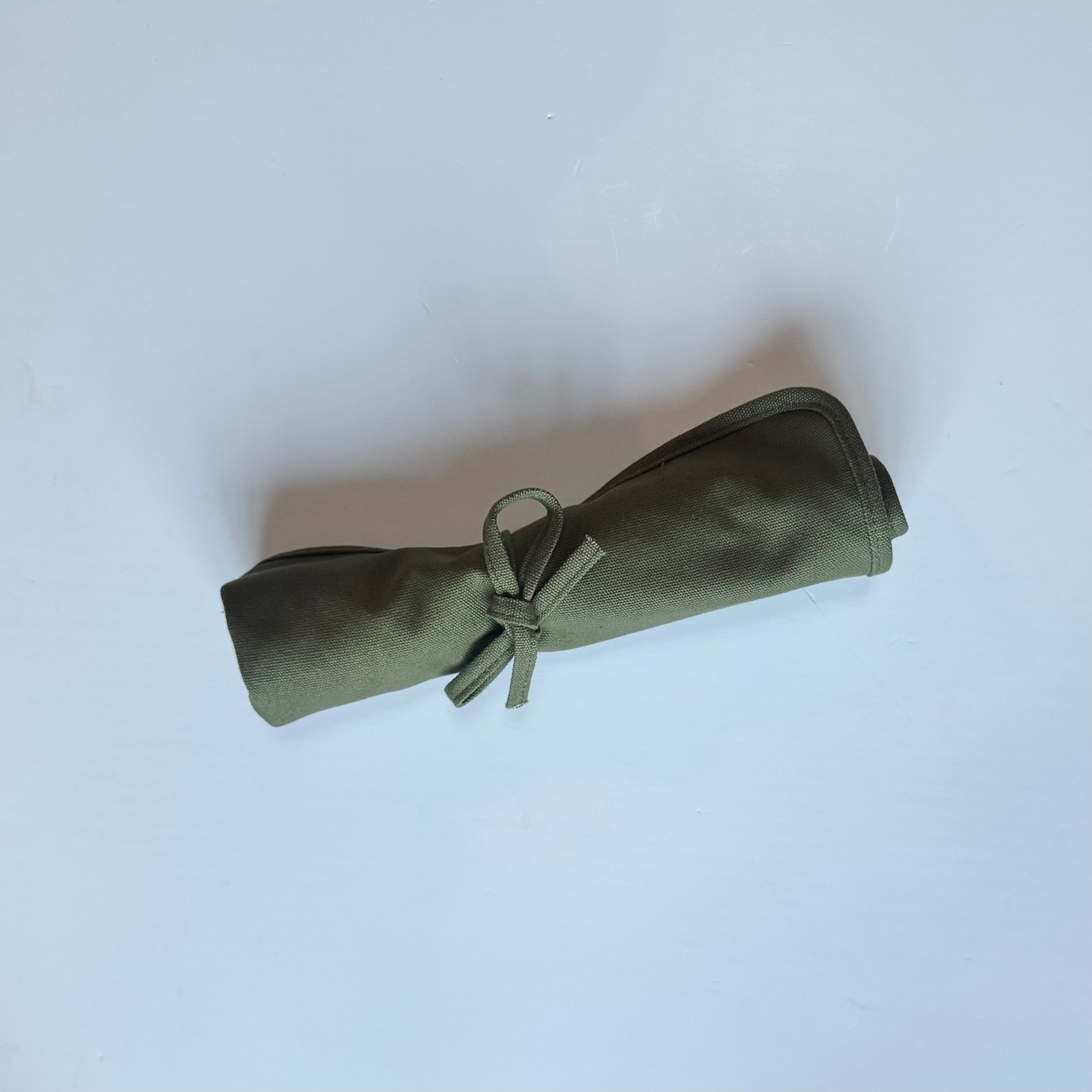 Stemcell Science Shop Olive Green Cotton Canvas Tool Roll - 15.75" x 13"