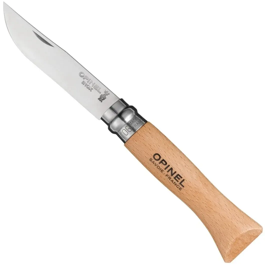 Opinel Stainless Steel Folding Pocket Knife - No. 6