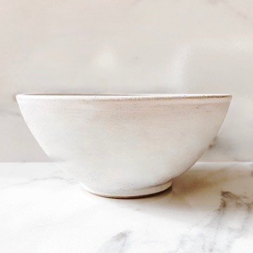 Ritual Ceramics Studio Ritual Matte White Serving or Noodle Bowl 8"