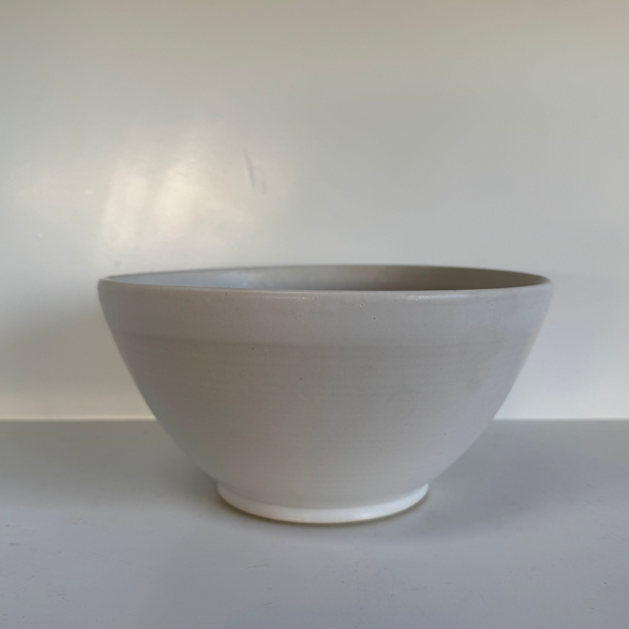 Ritual Ceramics Studio Ritual Matte White Serving or Noodle Bowl 8"