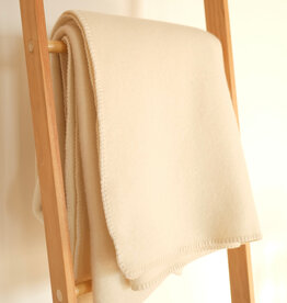 Wool Blanket - Natural Ice Bear White 78x55