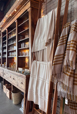 Binghamton Knitting Company 100% Natural  Cotton Knitted  Throw Blanket - XL Windowpane 50" x 60"