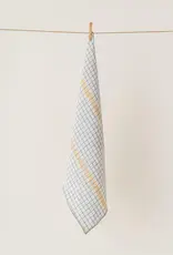 Checkered Linen Kitchen Towel (70cm x 45cm) - Yellow