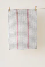 Checkered Linen Kitchen Towel (70cm x 45cm)- Red
