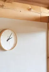 Lemnos Clocks Japanese Plywood Wall Clock - White - 12"