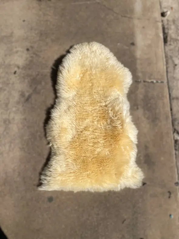 Natural White Rustic Sheepskin