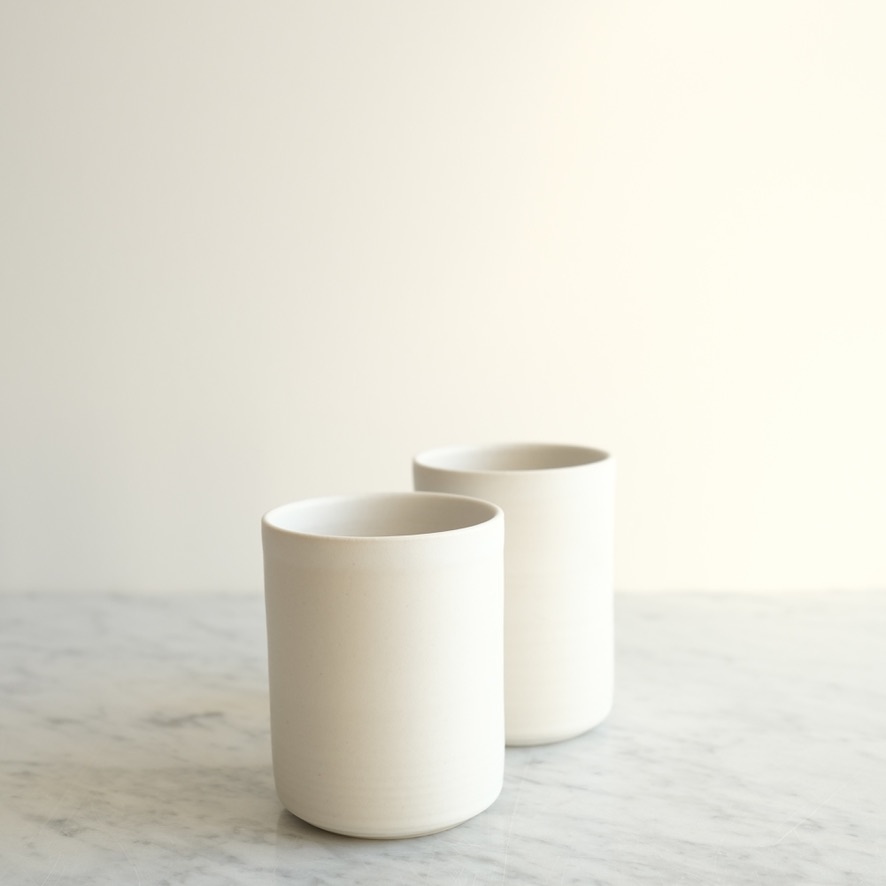 Ritual Ceramics Studio Ritual Matte White Vase or Cup 3.5"