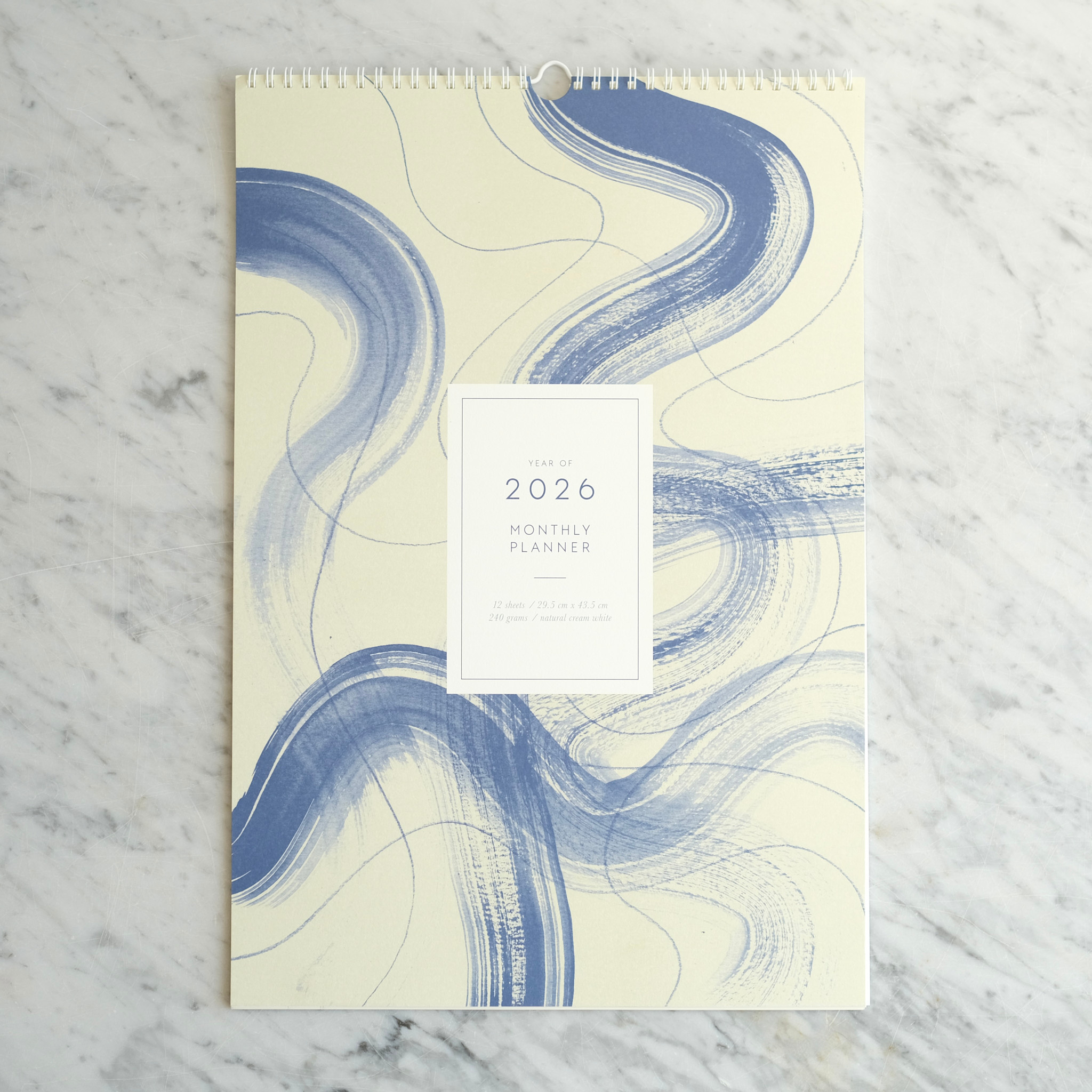 Simple Danish 2026 Wall Calendar Planner - 11" x 17"