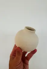 Toasty White Stoneware Bud Vase - Various Shapes - 3" to 4.5"