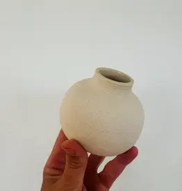 Toasty White Stoneware Bud Vase - Various Shapes - 3" to 4.5"