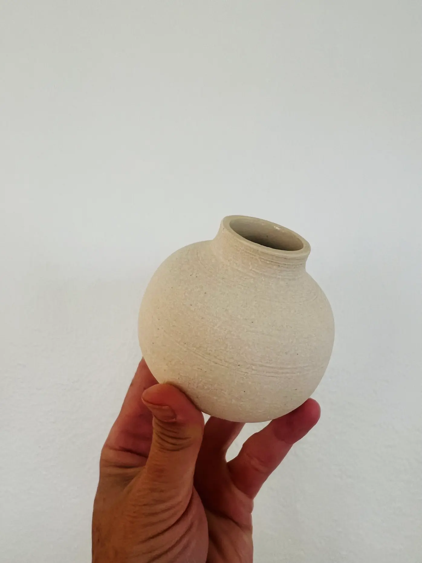 Toasty White Stoneware Bud Vase - Various Shapes - 3" to 4.5"