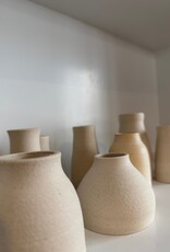 Toasty White Stoneware Bud Vase - Various Shapes - 3" to 4.5"