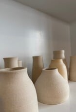 Toasty White Stoneware Bud Vase - Various Shapes - 3" to 4.5"
