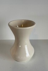 Bauer Pottery Fred Johnson Gloss White Small Vase #214 - 6in