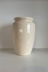 Bauer Pottery Fred Johnson Gloss White Urn Vase #213 - 8in