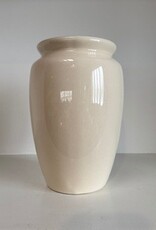 Bauer Pottery Fred Johnson Gloss White Urn Vase #213 - 8in