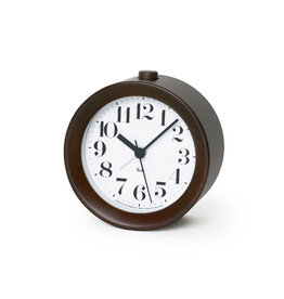 Lemnos Clocks Japanese Beechwood Riki Alarm Clock - Brown