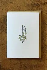Lupine Wildflower Letterpress Card