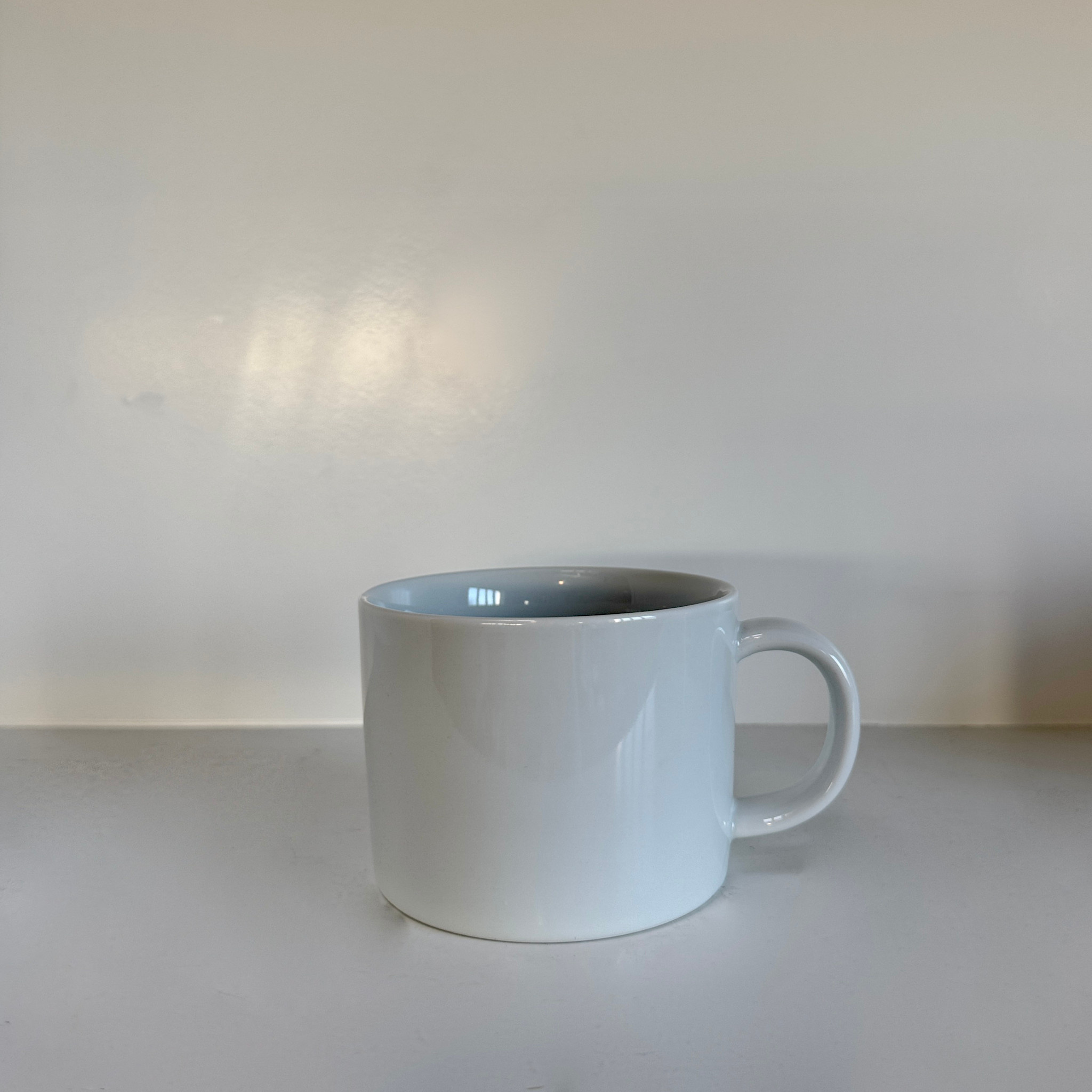 Common Everyday White Porcelain Mug Low- 13oz