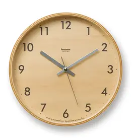 Lemnos Clocks Lemnos Plywood S GY Clock - 10"