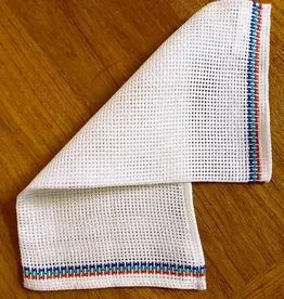 Traditional Open Weave Linen Dish Towel - 15"