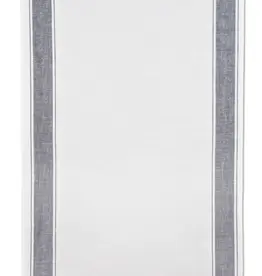 Linen/Cotton Grey Border Stripe Tea Towel -18x28"