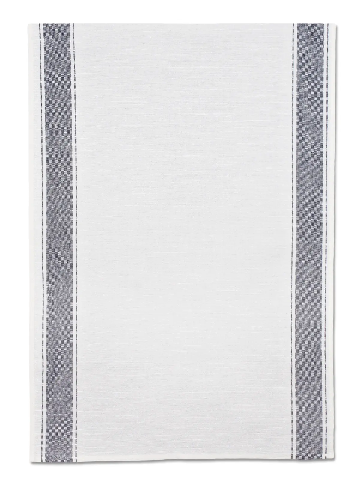 Ulster Linen Linen/Cotton Grey Border Stripe Tea Towel -18x28"