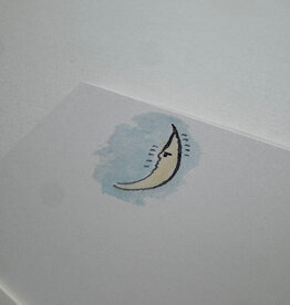 Parcel Press Watercolor Crescent Moon Stationery - Set of 8