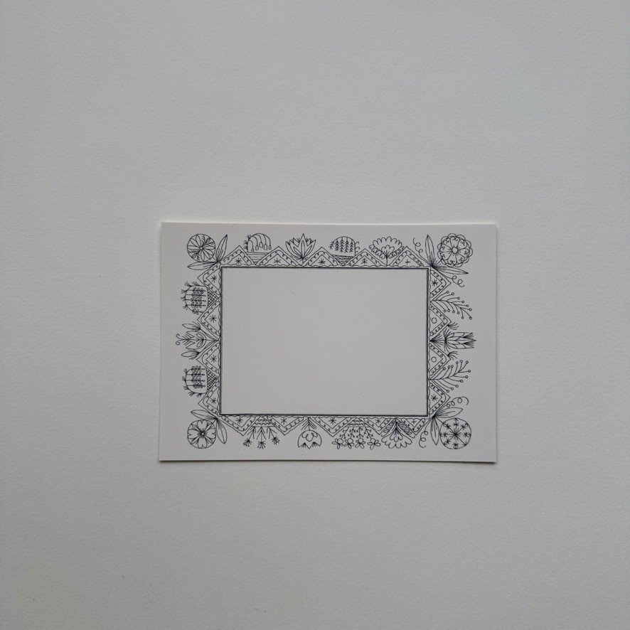 Parcel Press Folk Floral Frame - Set of 8