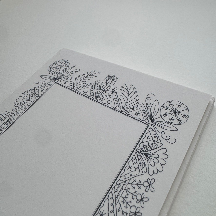 Parcel Press Folk Floral Frame - Set of 8