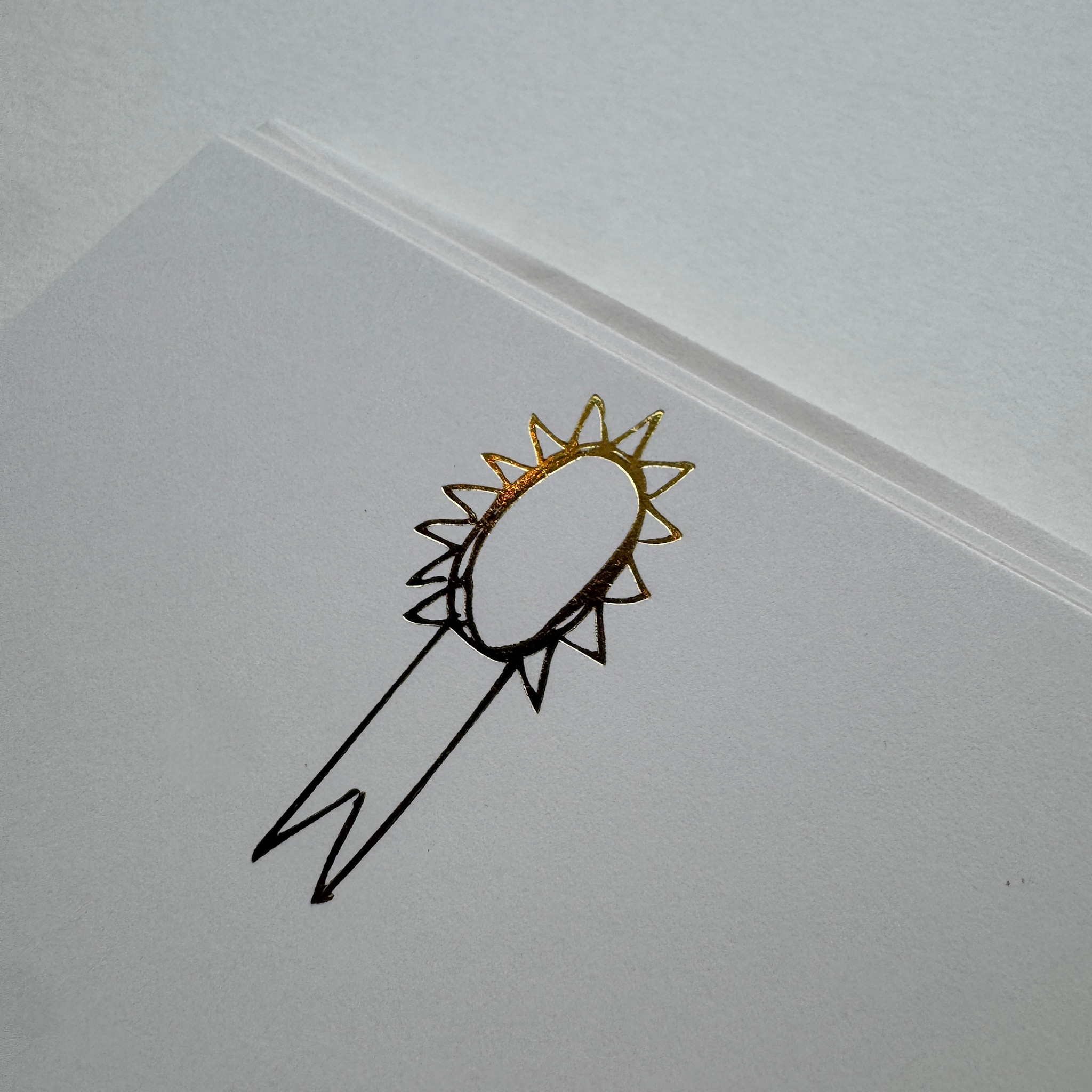 Parcel Press Prize Ribbon Gold Foil Pressed Stationery -Set of 8