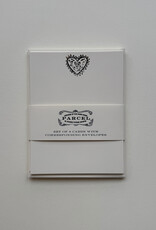 Parcel Folk Heart Gold Foil Pressed Stationery - Set of 8